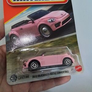 Match Pink Convertible Volkswagen Toy Car